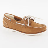 Womens Timberland Classic 8274R Medium Brown Nubuck Leather Lace Up Boat Shoes